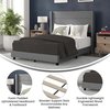 Flash Furniture Gray Queen Platform Bed with Headboard YK-1078-GY-F-GG